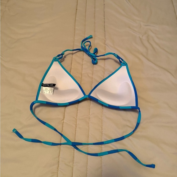 Adore Me Blue Halter Bikini top - Picture 2 of 4